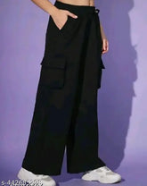 Black cotton blend solid-colored t-shirt, size S, M, or L, originating from India